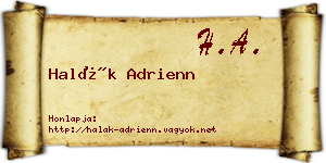 Halák Adrienn névjegykártya